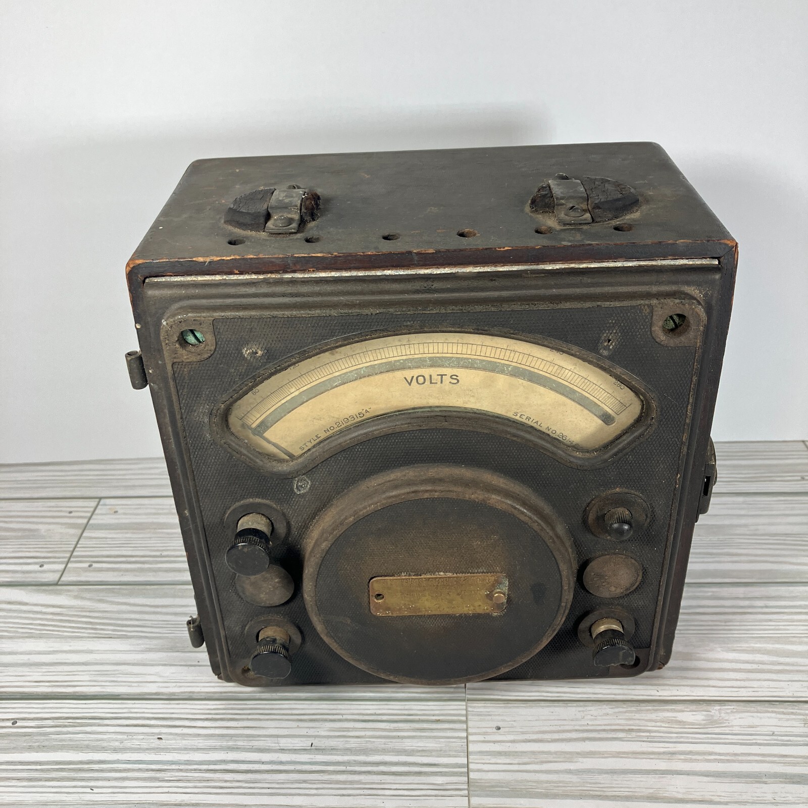 Westinghouse 1930’S Electrical Voltmeter Wooden Case AC/DC Untested