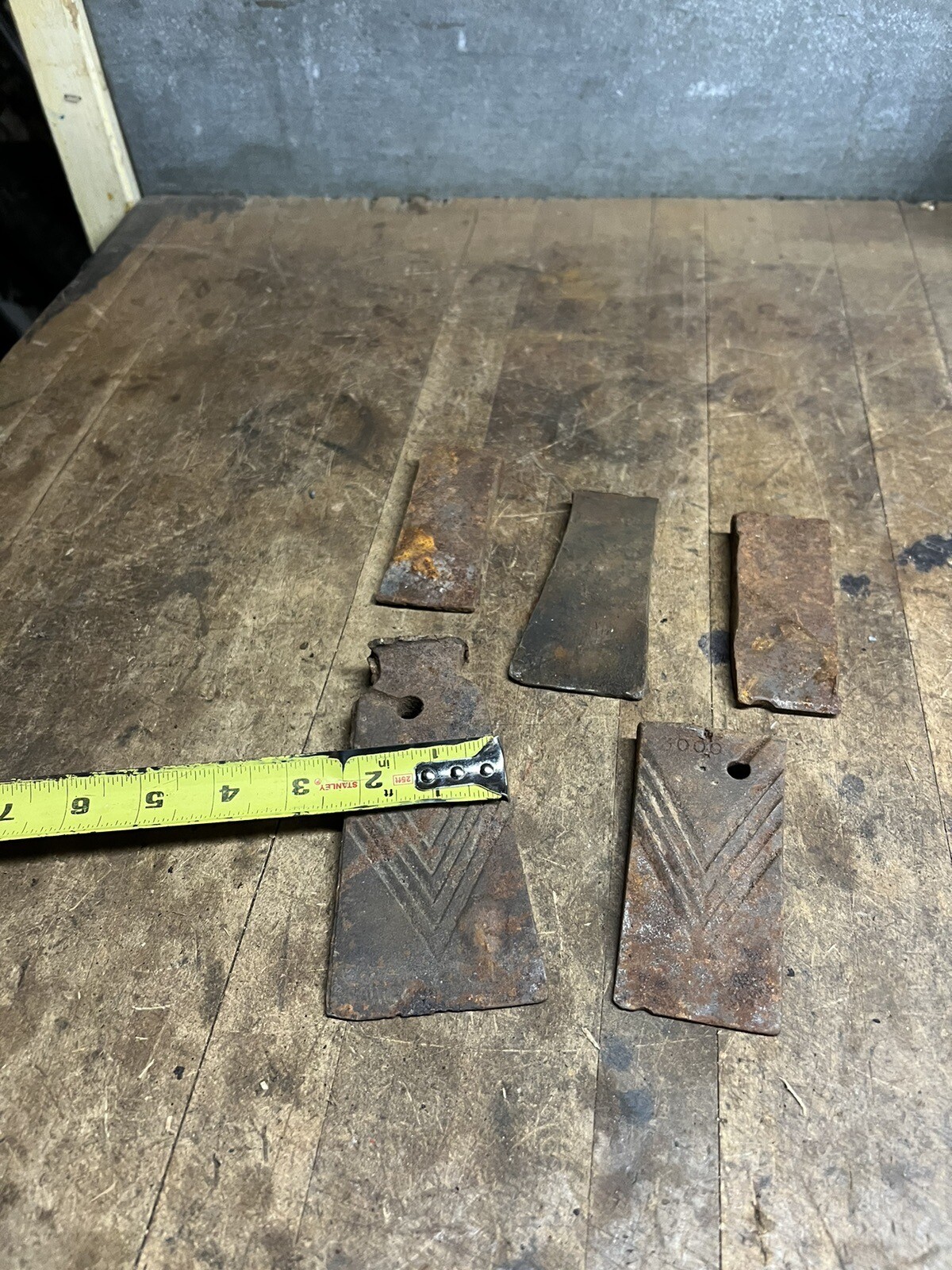 Vintage Original Axe Belt Wedges Hand Tools Marked Heads Maine Logging Lot USA
