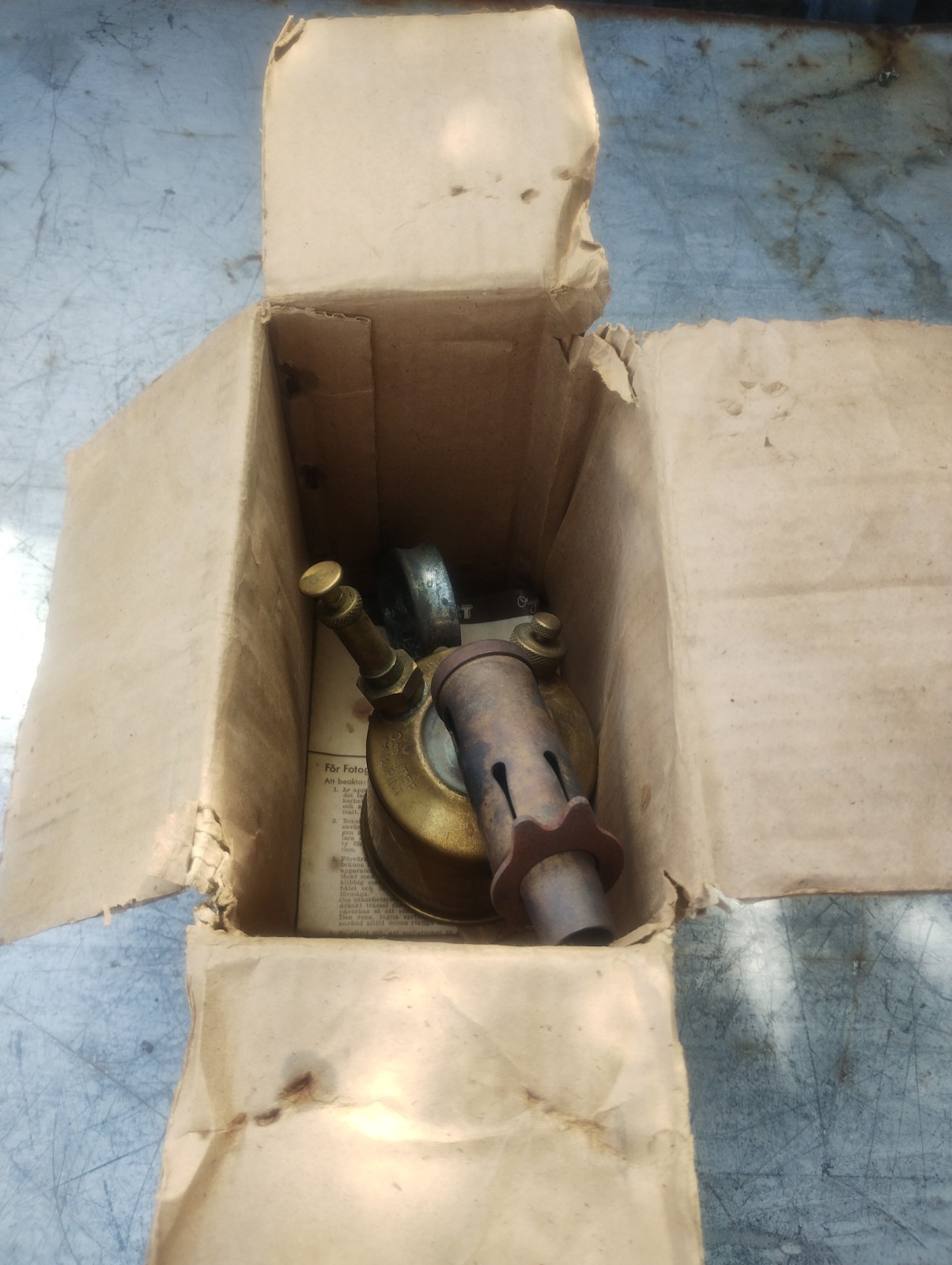 VINTAGE SIEVERT 538 BLOWLAMP, ORIGINAL BOX, PRICKERS & INSTRUCTIONS, GOOD COND