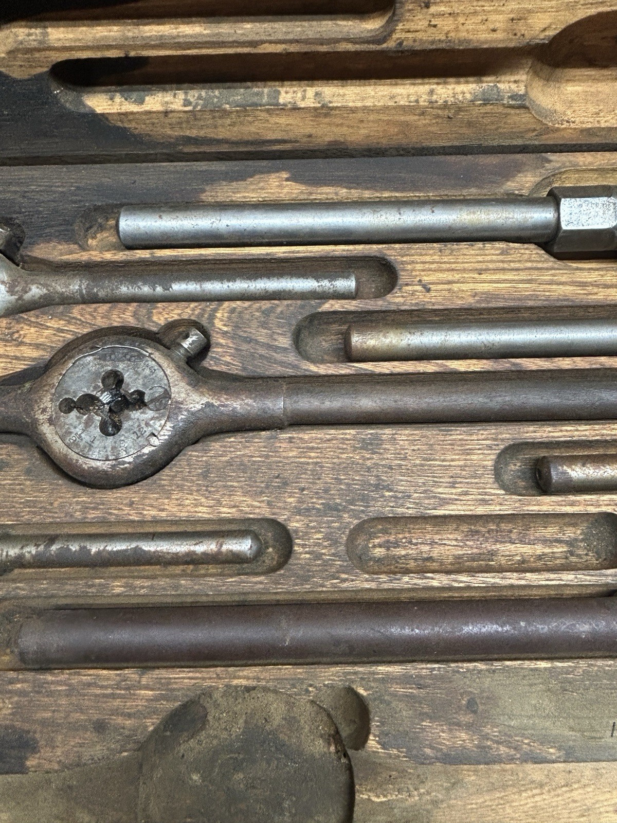 Vintage Tap & Die set ~Partial~ THE EASY ~ Champion Blower & Forge ~ w/ orig box