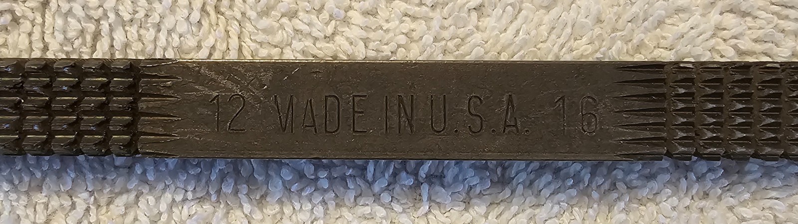 USED K-D THREAD FILE NO. 2249 MADE IN U.S.A. WITH 8 THREAD PITCHES USED