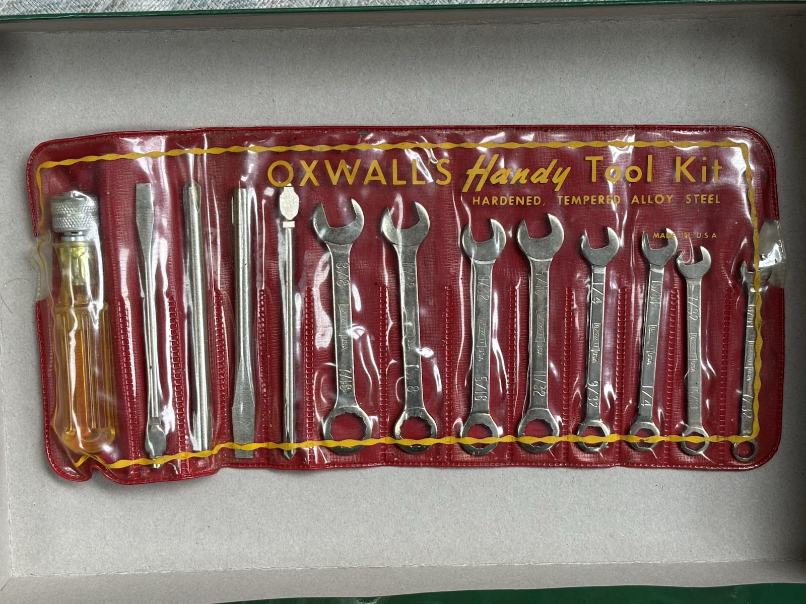 Vintage Tools Oxwall Garage Workshop Box Kit Set With Case USA 1940 -50s NOS