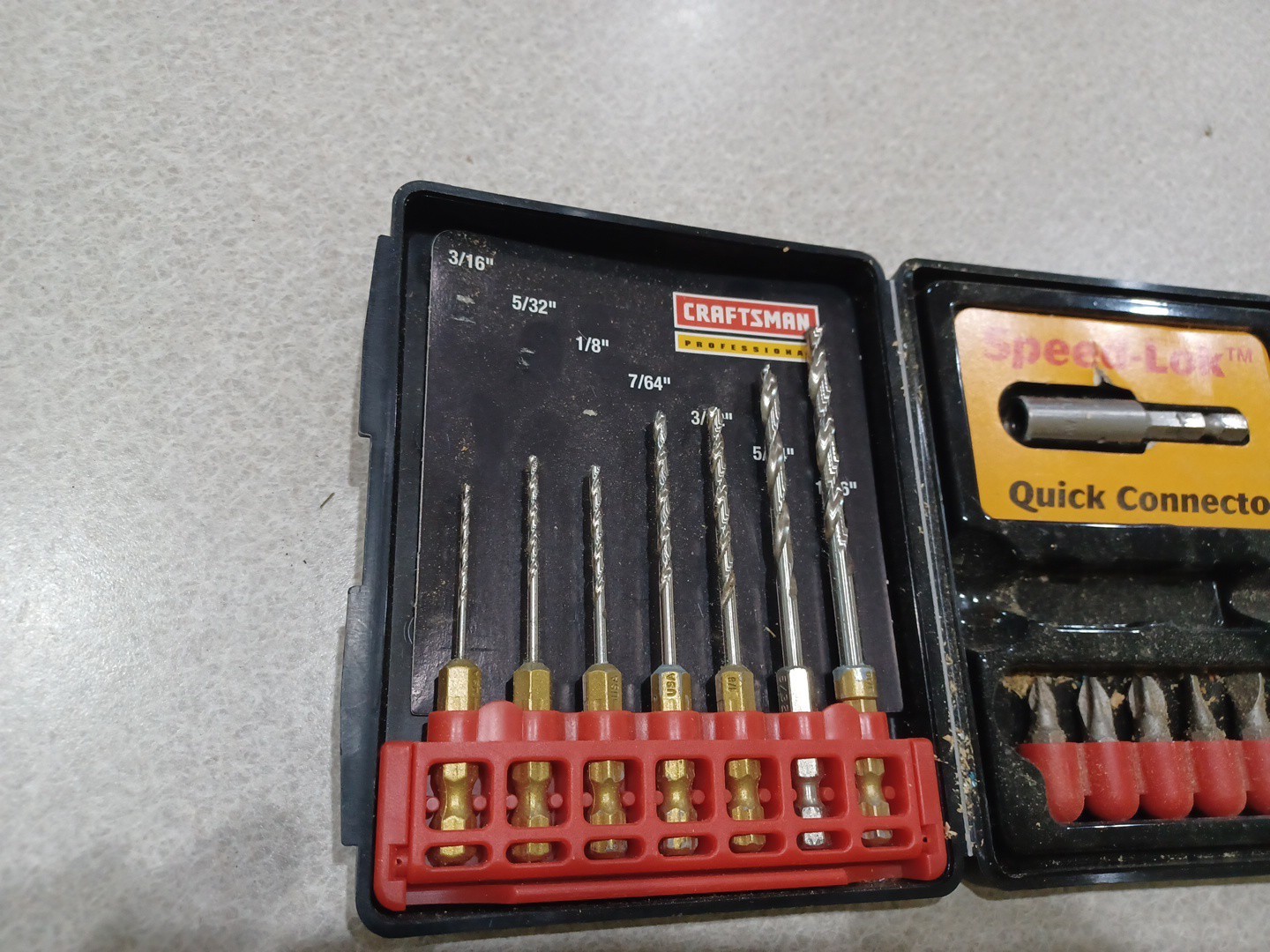 Vintage Craftsman Automatic Drill Index Bit Box with bits + bonus box and bits!!