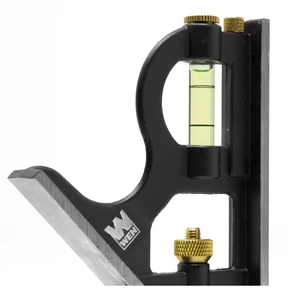 12 In. Aluminum Combination Square with Bubble Level