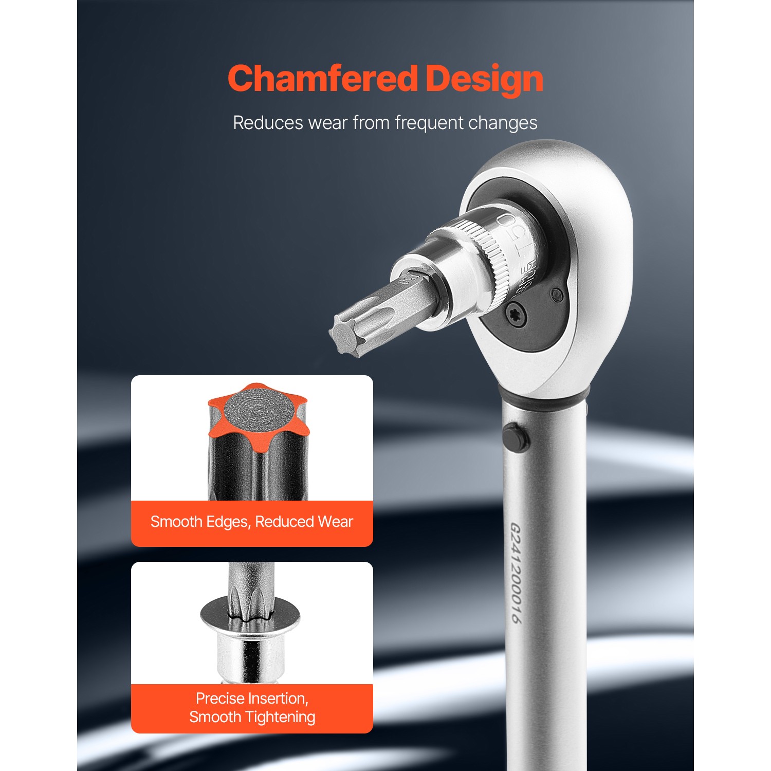 Bit Socket and External Torx Socket Set S2 Alloy Steel and Cr-V Steel Hand Use