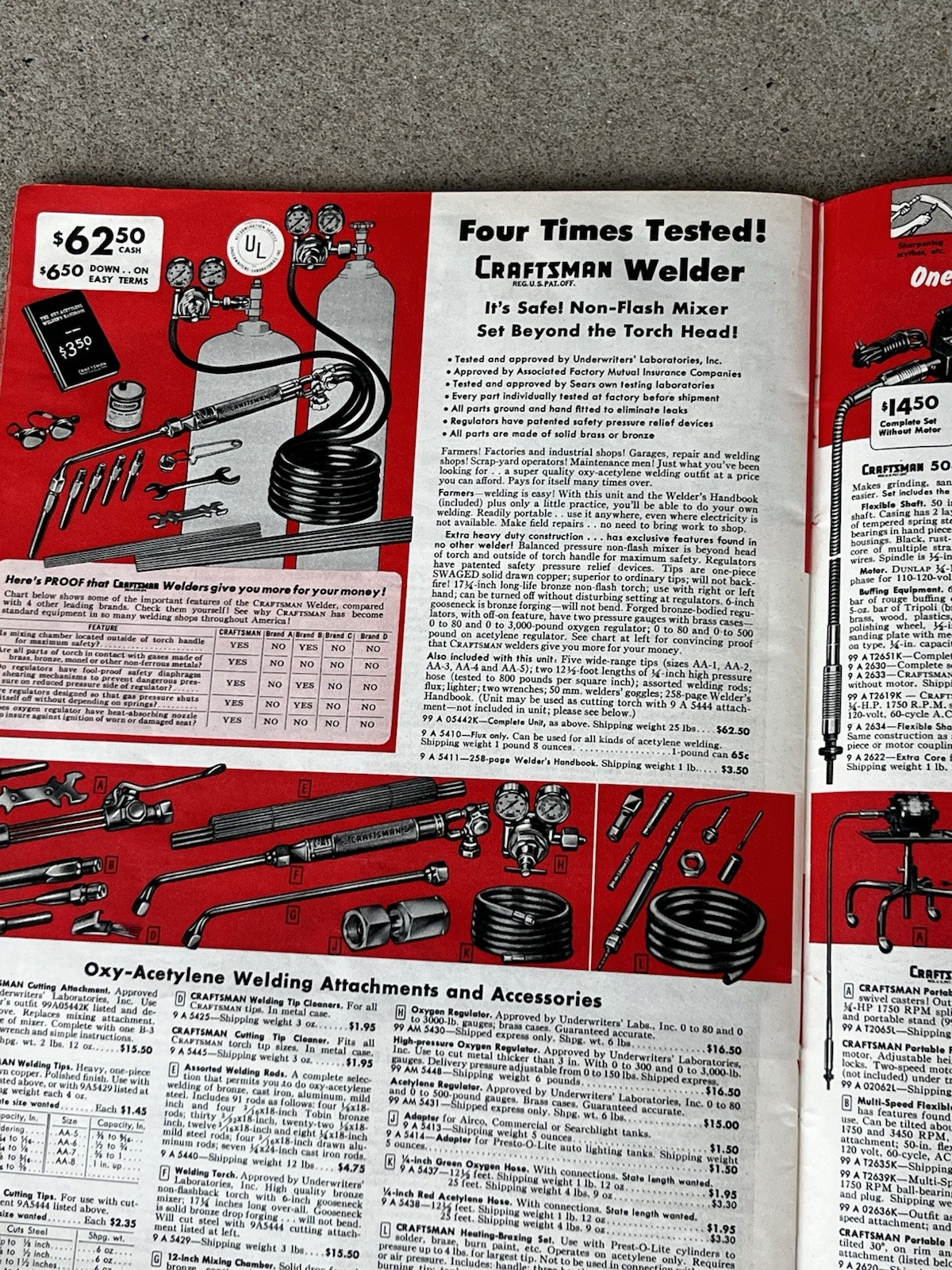 Vintage Original 1953 Craftsman Power Tools Catalog
