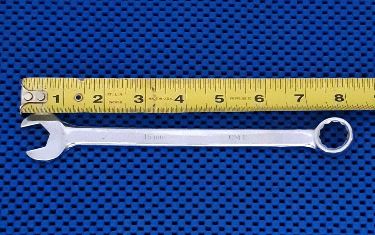 Vintage H-P Blue Line 15mm Combination Wrench CM15 12 pt