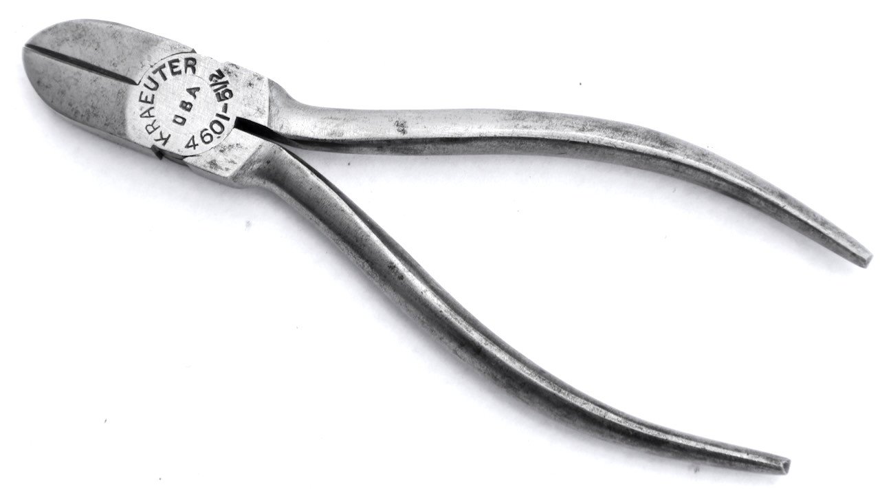 Kraeuter (USA) No. 4601-5 1/2 Wire Side Cutting Pliers / Vintage Hand Tool / MTT