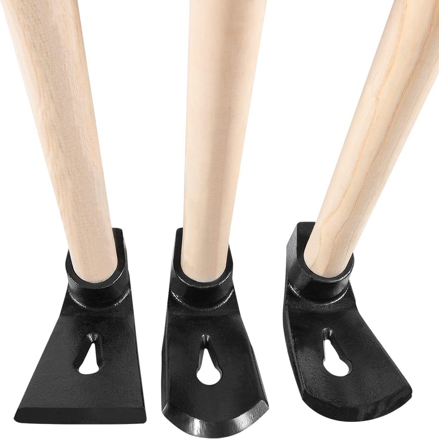 3PCS Adze Woodworking Tool Set Wood Carving Bowl Adze Straight Big Small Adze