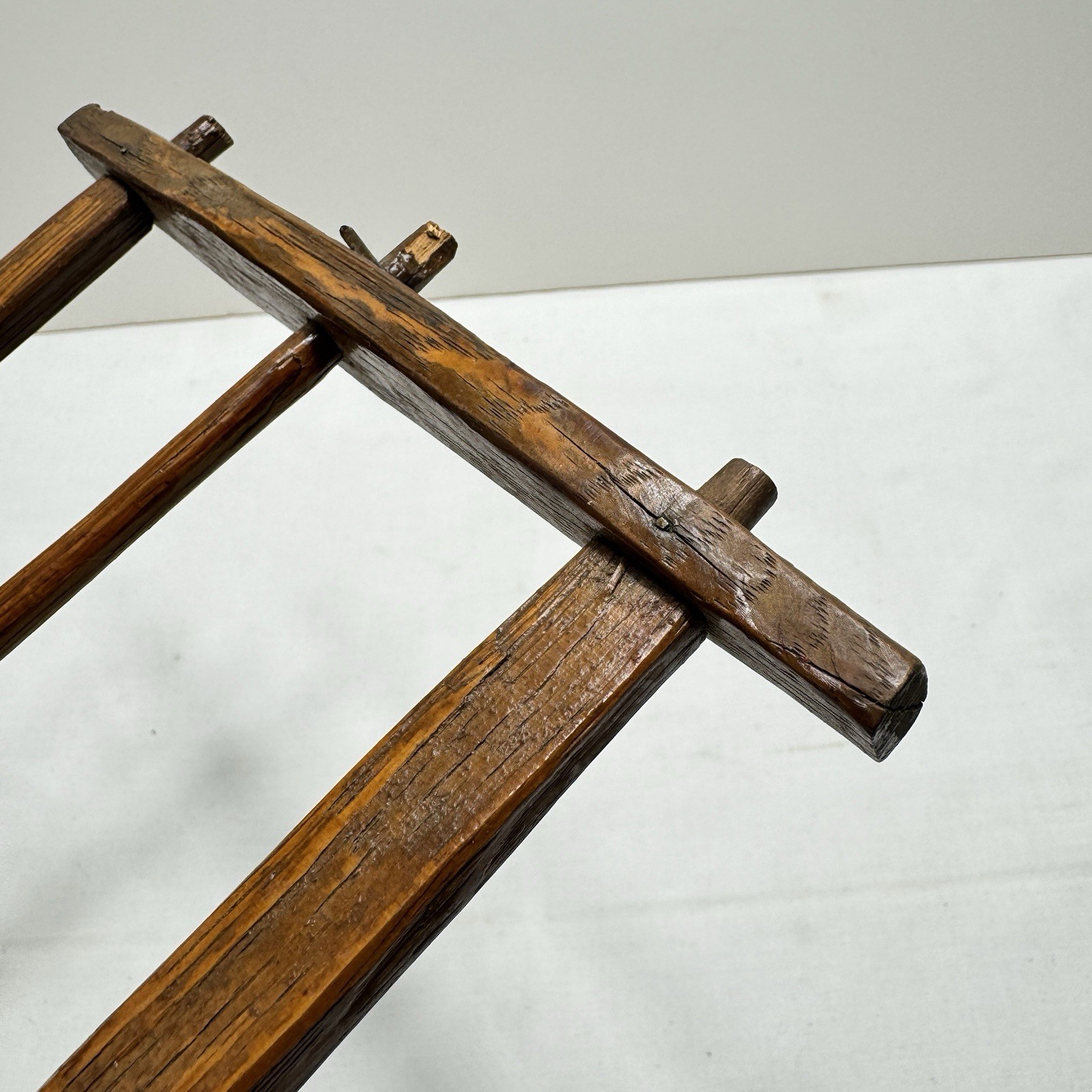 Antique Handmade String Twine Yarn Winder Tool Spinning Wooden Farm Primitive