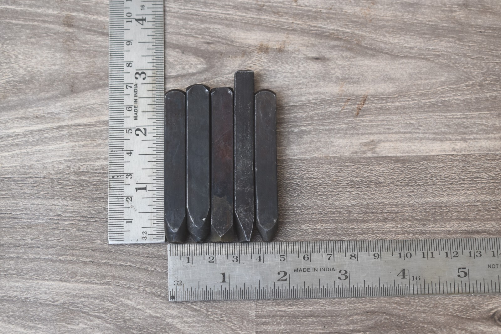 Vintage Iron Forged jewelry Die Punch Workers Metal Stamp Hand Made Tool 5 Pcs