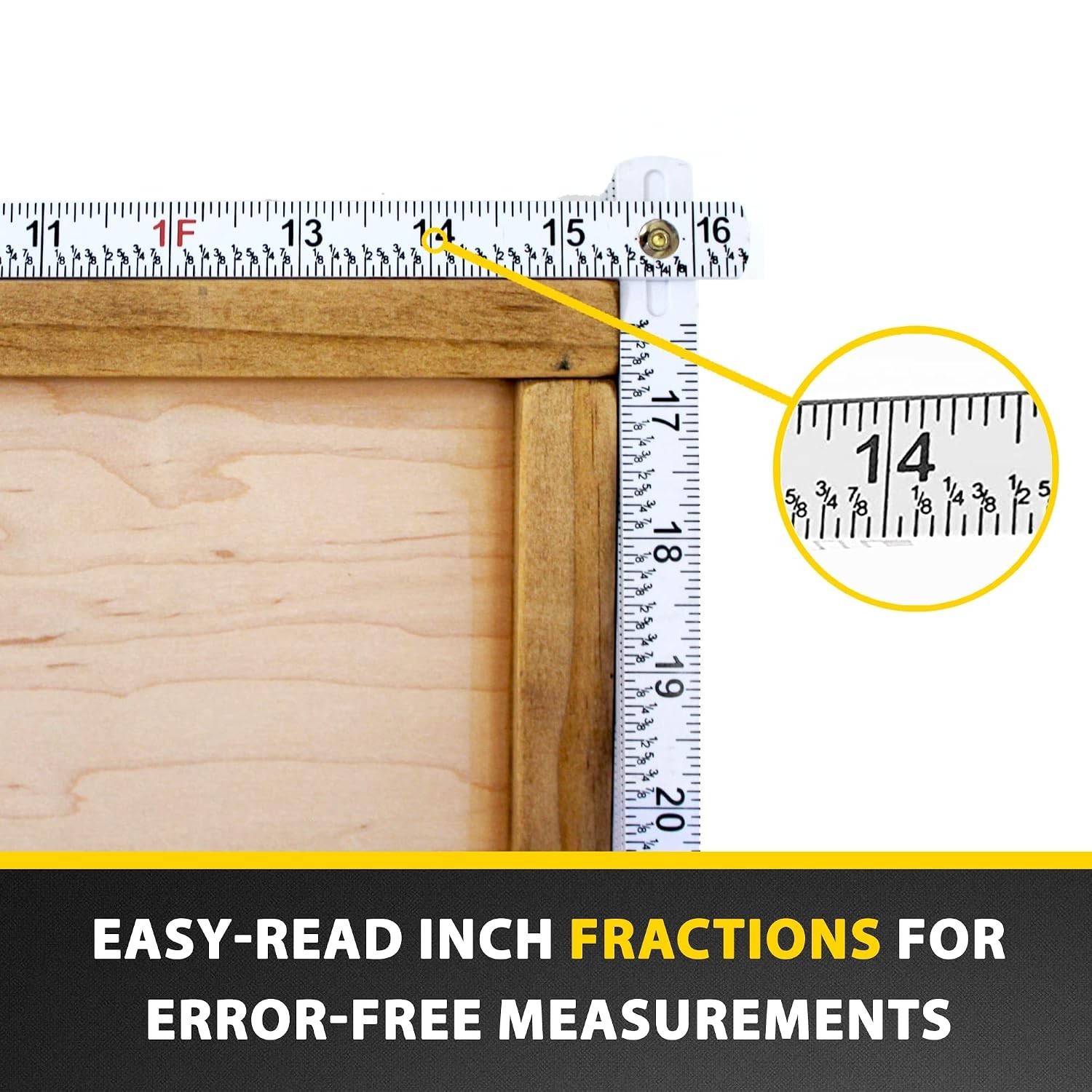 Versatile 6.5ft Folding Rule – Accurate Measuring Tool with Easy-Read Marks
