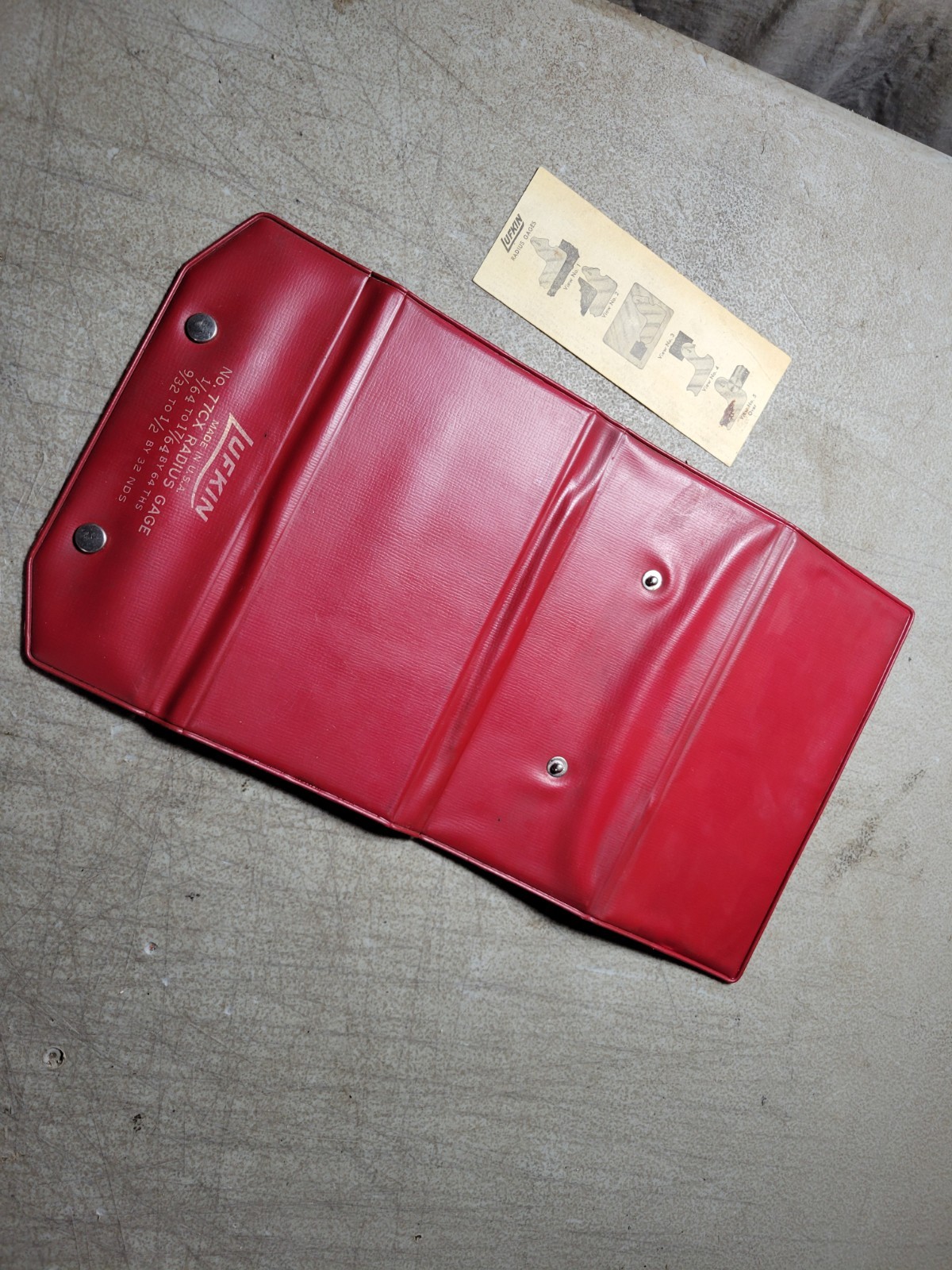 Vintage Lufkin No 77CX Radius Gage Set complete but some surface rust present
