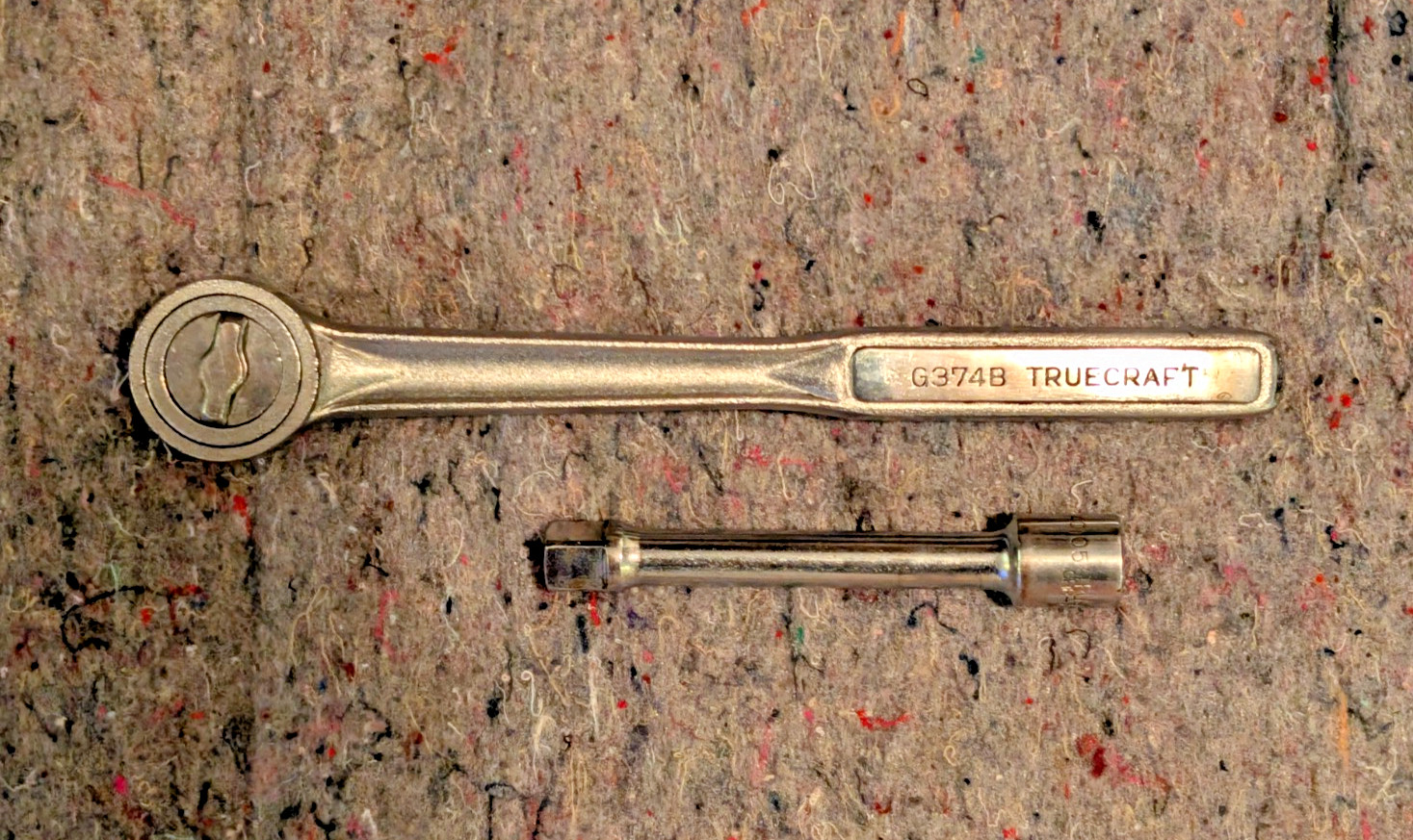 VINTAGE TRUECRAFT G374B 1/2″ DRIVE RATCHET & 5″ EXTENSION BAR BUNDLE JAPAN