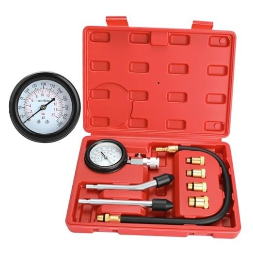 HW0130 8pcs Petrol Engine Cylinder Compression Tester Kit Automotive Normal