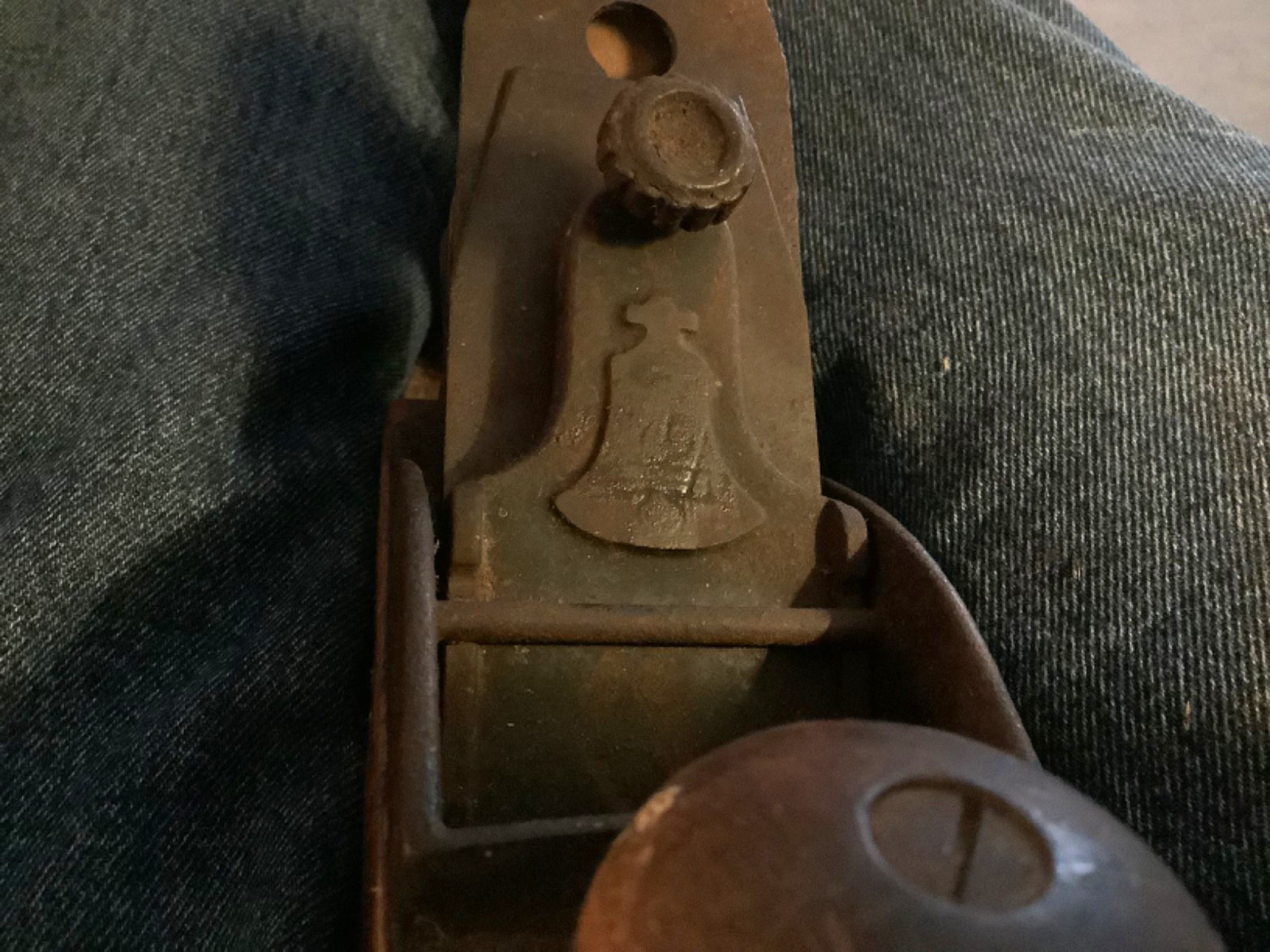 Vintage Stanley #135 Liberty Bell Wooden Plane With Metal Base Bell Logo ’76