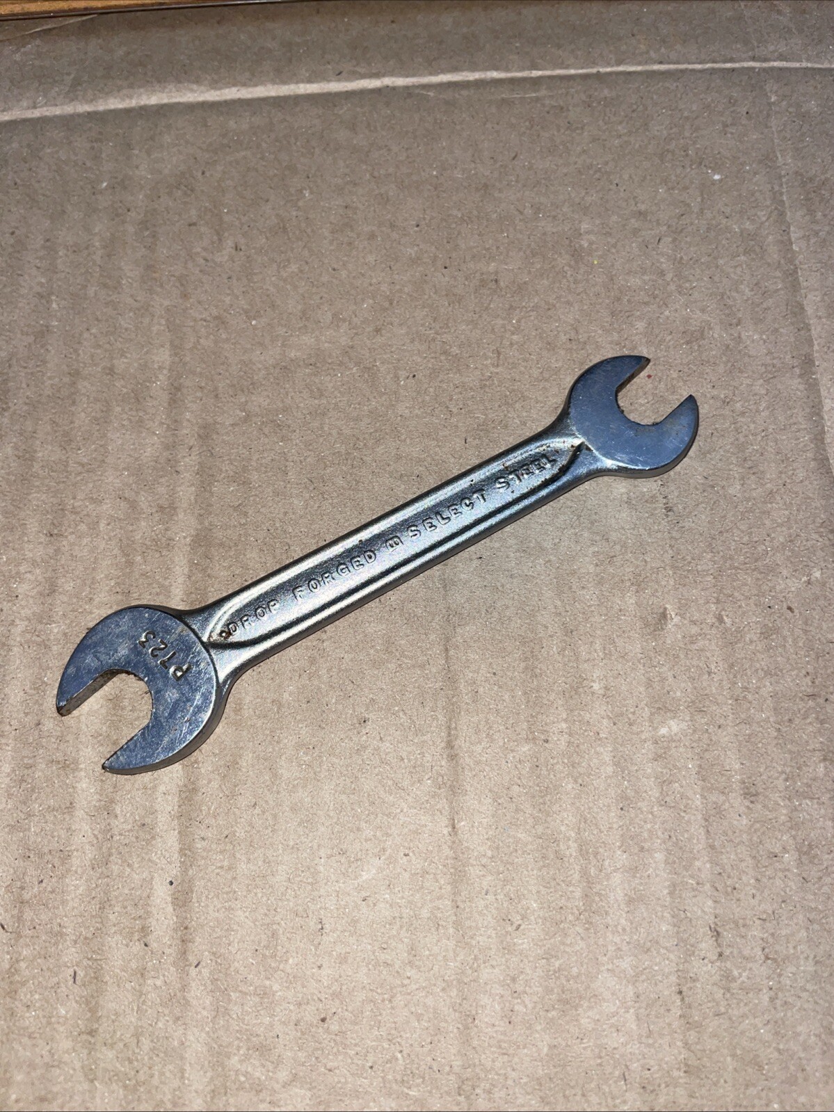 VINTAGE SELECT STEEL P723 = 7/16″ x 3/8″ OPEN END COMBINATION WRENCH USA MADE