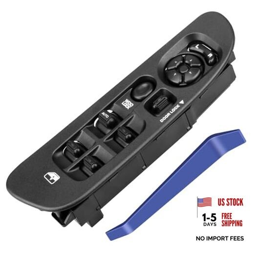 Driver Side Master Power Window Switch with Black Bezel Replacement for 2002