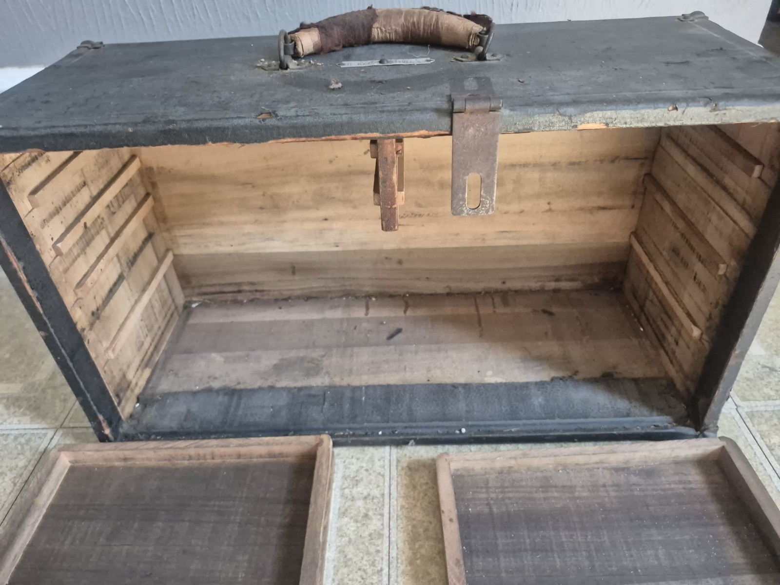 Vintage Pilliod Wood Tool Box Machinist’s Chest 7 Drawer Aprx 20″×11″×8″ Antique