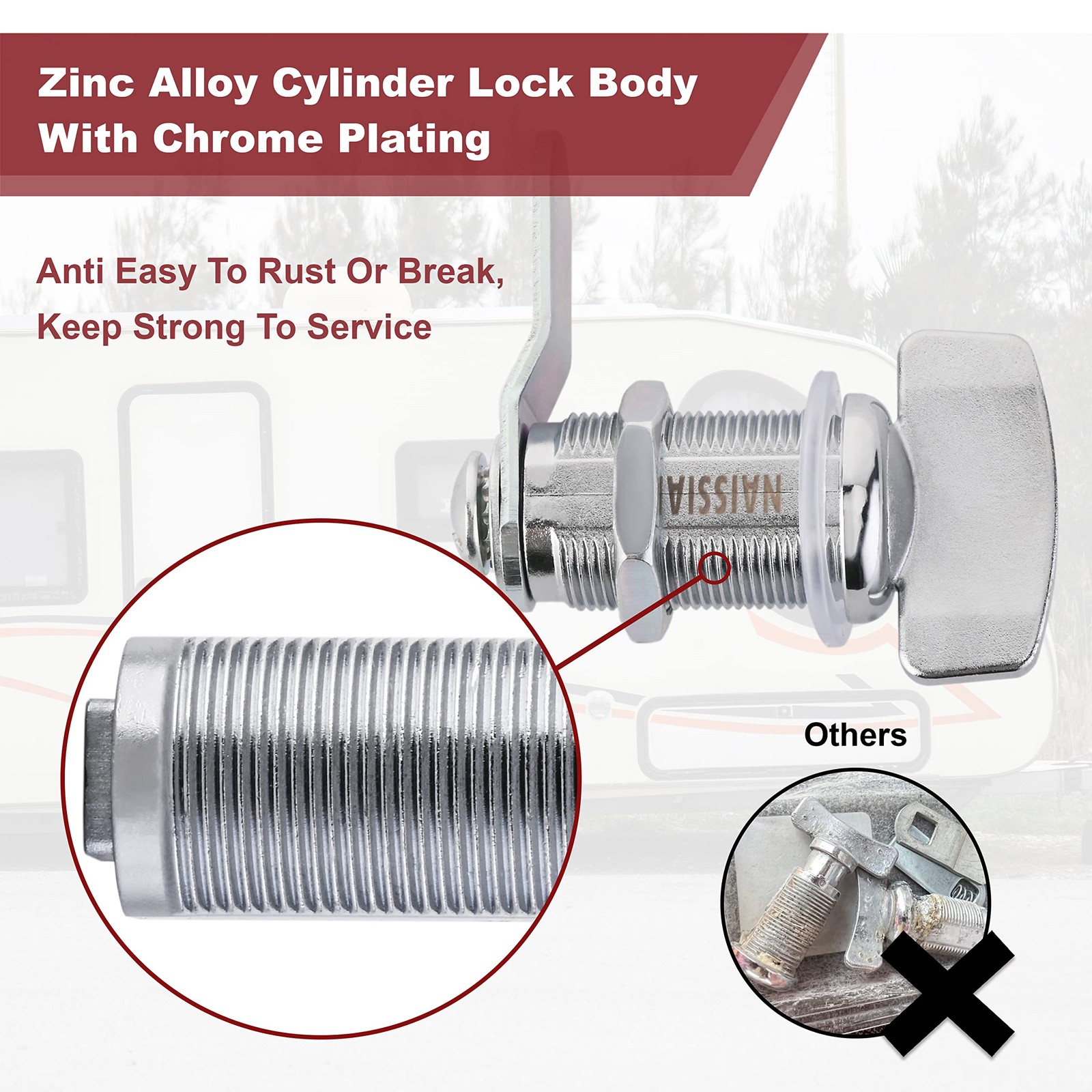 RV Thumb Cam Lock,Keyless Thumb Twist Operated, for Boat, RV Storage Compartm…