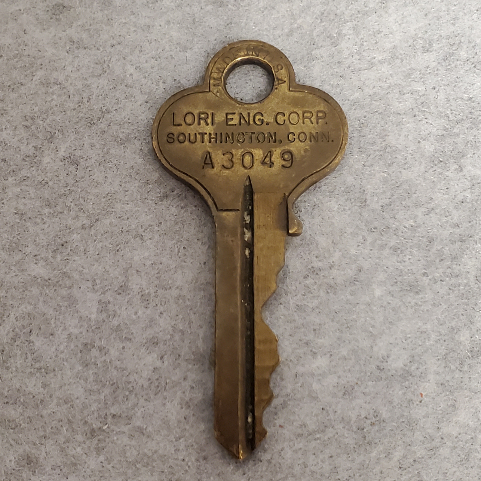 Vintage LORI ENGINE CORP Key Southington CONN. A3049