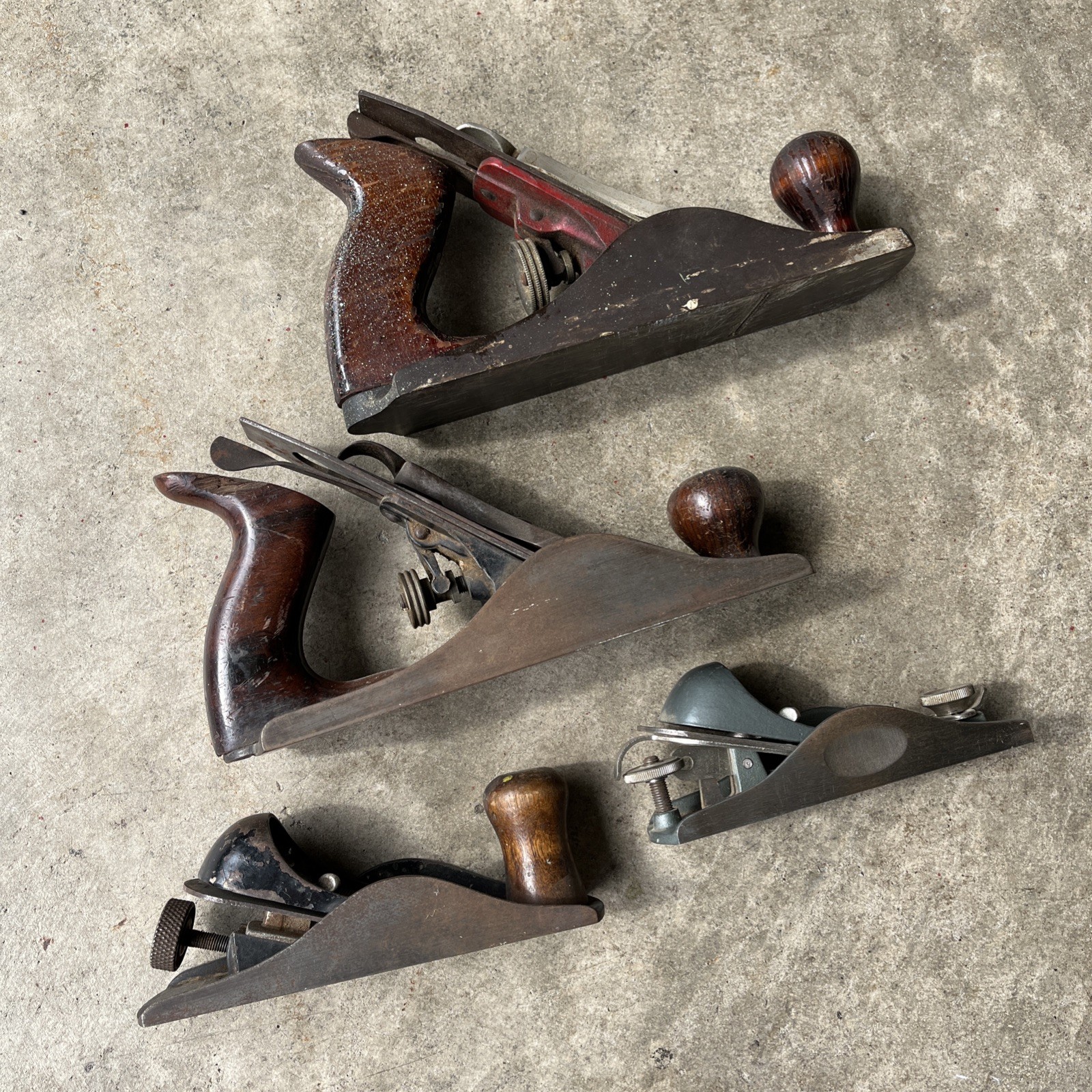 4 Vintage Planes – Craftsman -C 151 & 9” No. 4 USA – Sargent 9” & Stanley #220