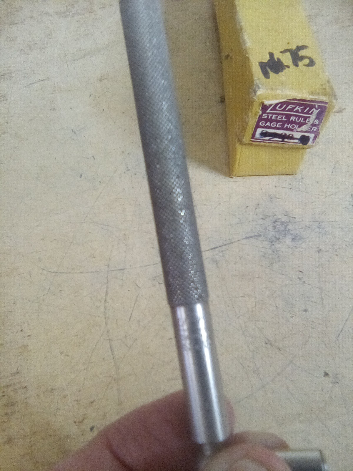 Vintage Lufkin No.75 Steel Rule & Gage Holder