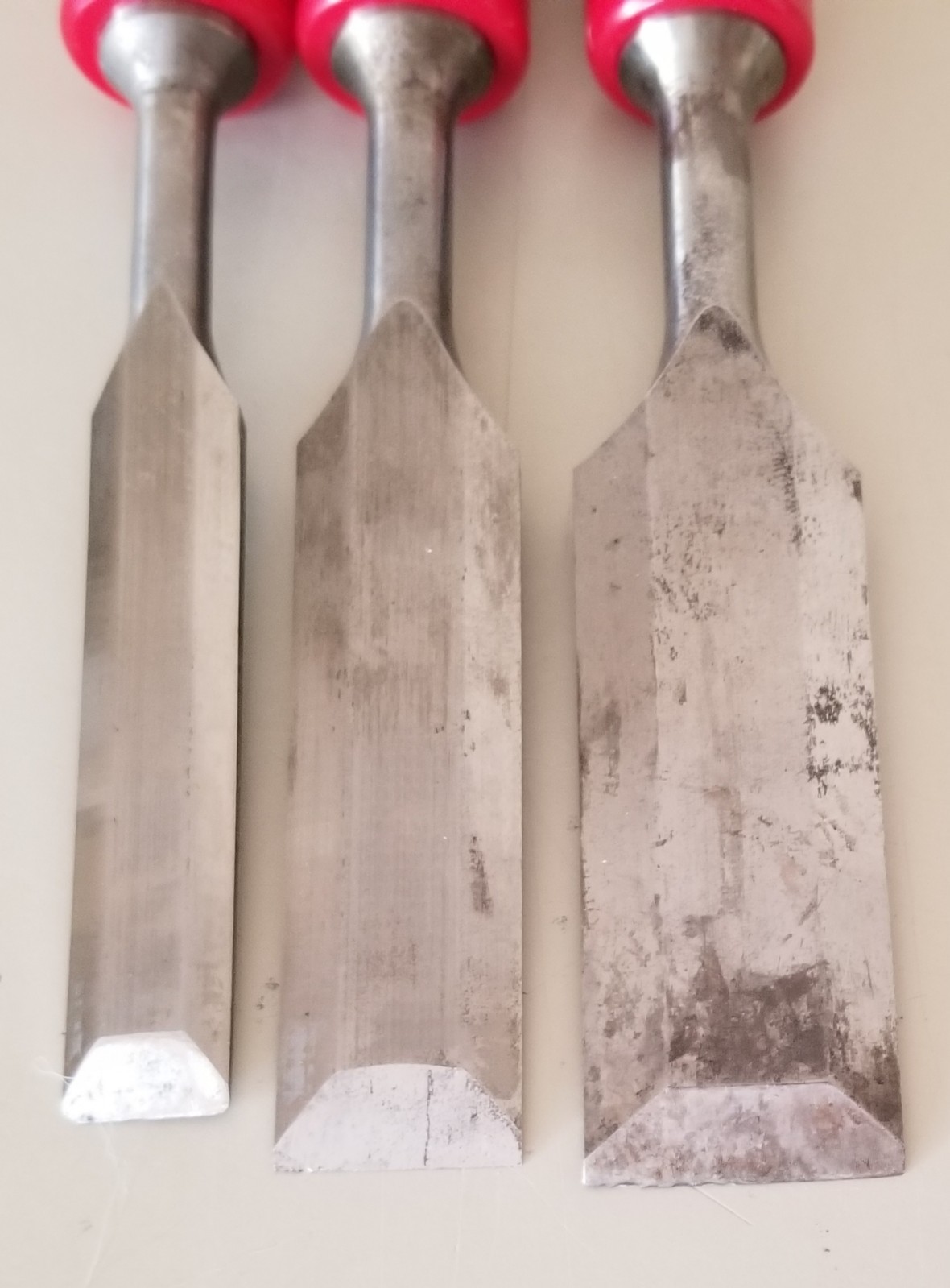 Vtg Sears Roebuck & Co. 3 pc Chisel Set 9 3682. [E3 711]