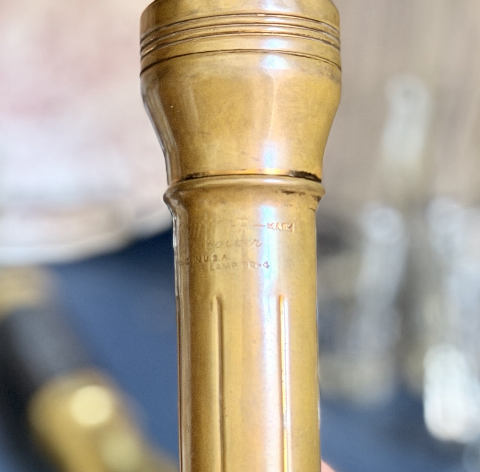 Winchester Vintage Brass Flashlight Torch Solid 22K Copper Lens Switch USA