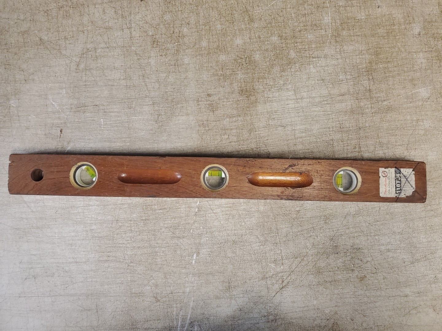 Vintage 24″ LEVEL PORT AUSTIN LEVEL & Tool 3-Bubble Wood 118T24