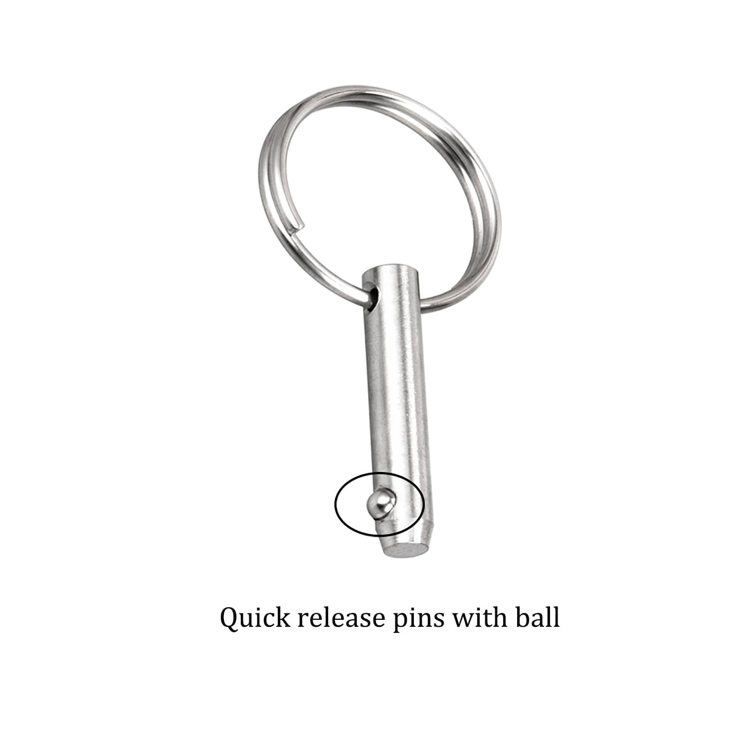 4 PCS Marine 316 SS Quick Release Pin 3/16 4.8mm Dia 2 Inch 51mm Length