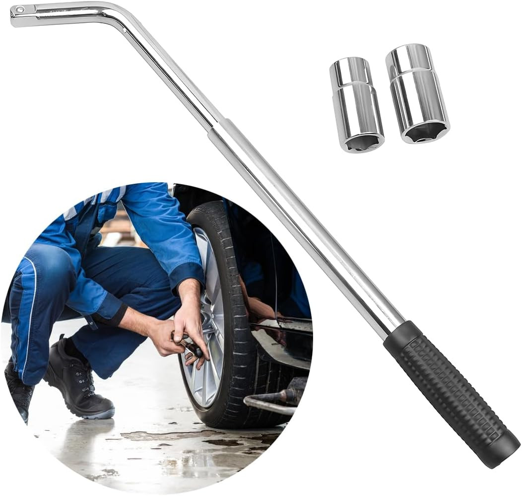 Car Telescoping Lug Wrench, Extendable 4 Way Vehicle Wheel Brace Removal Tool…