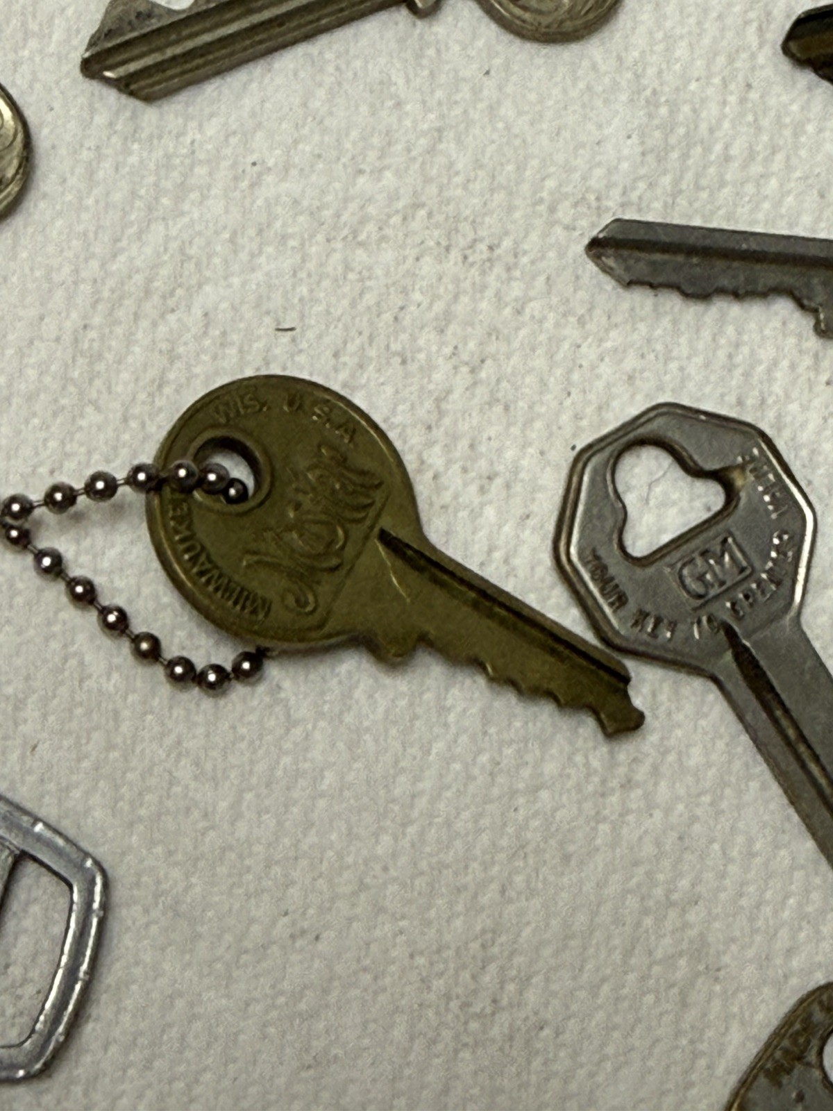 Vintage Key Lot car keys ford Chrysler cabinet lock watchman clock station etc