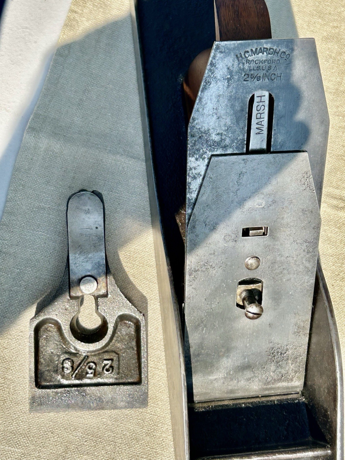 H.C. Marsh Co. Vintage Original 2 5/8 in Metal Woodworking Hand Plane