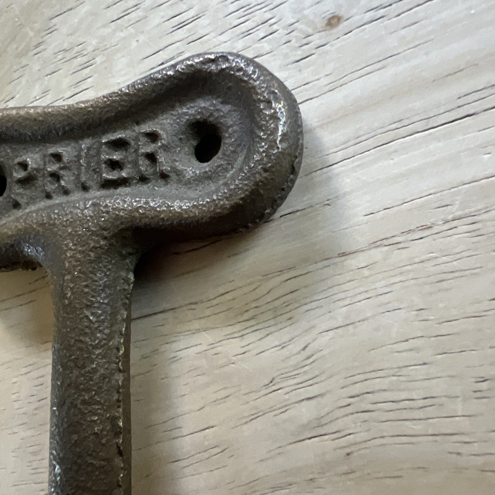 Vintage Prier brass 4” gas valve hydrant key KC, MO