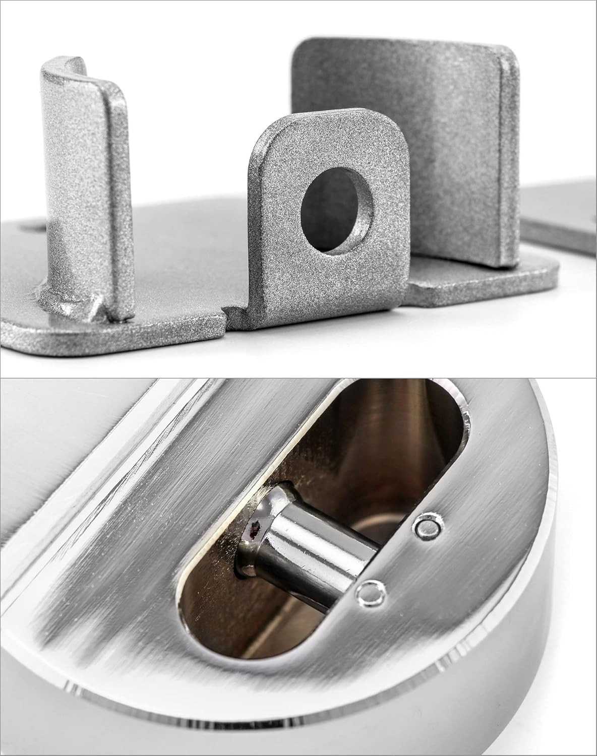 Heavy Duty Steel Puck Lock with Hasp Hidden Shackle for Trucks Gates Vans Doors.