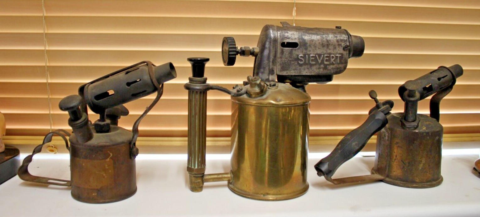 3 x Old Blow Lamps Sievert, Blaydon & an Mr
