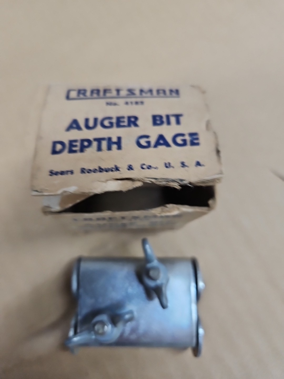 Vintage Craftsman 4182 Auger Bit Depth Gage In Orignal Box