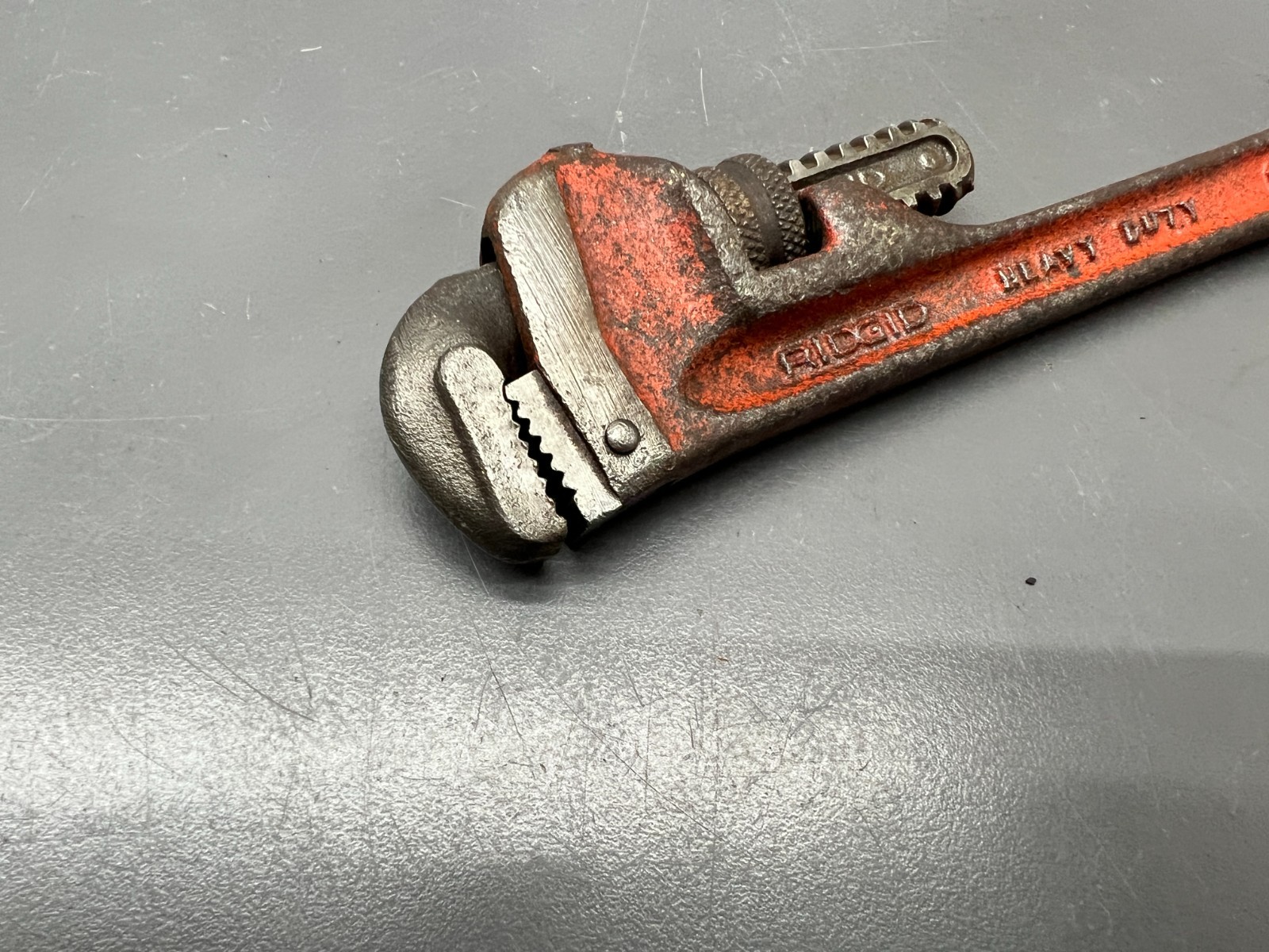 (l) VINTAGE RIDGID RIDGE TOOL CO. 6″ HD PIPE WRENCH – ELYRIA, OH USA – VGC – USA