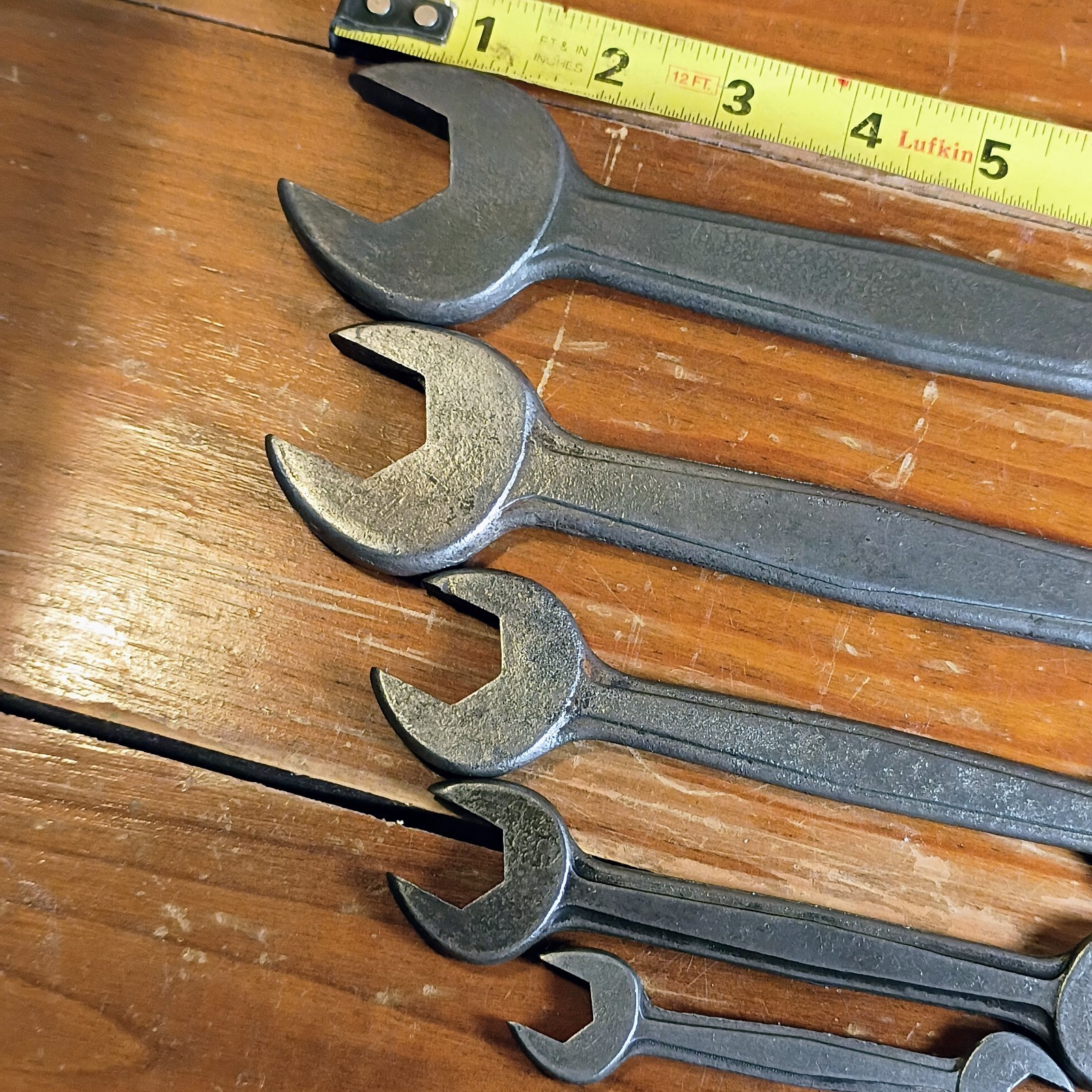 Set Of 5 Vintage Barcalo Forged In USA Open Ended Wrenches 1″ To 5/16″
