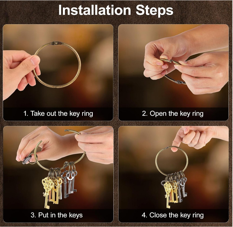 12pcs Skeleton Key Set | Universal Hollow Barrel Keys for Antique Cabinet Door