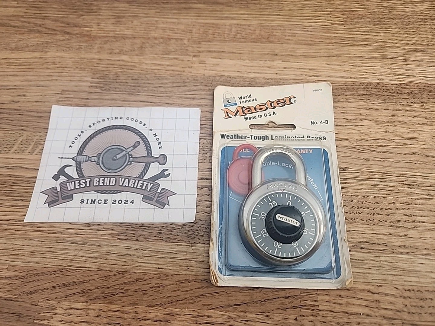Master Lock No. 4-D Weather Tough Laminated Brass Body Padlock, USA