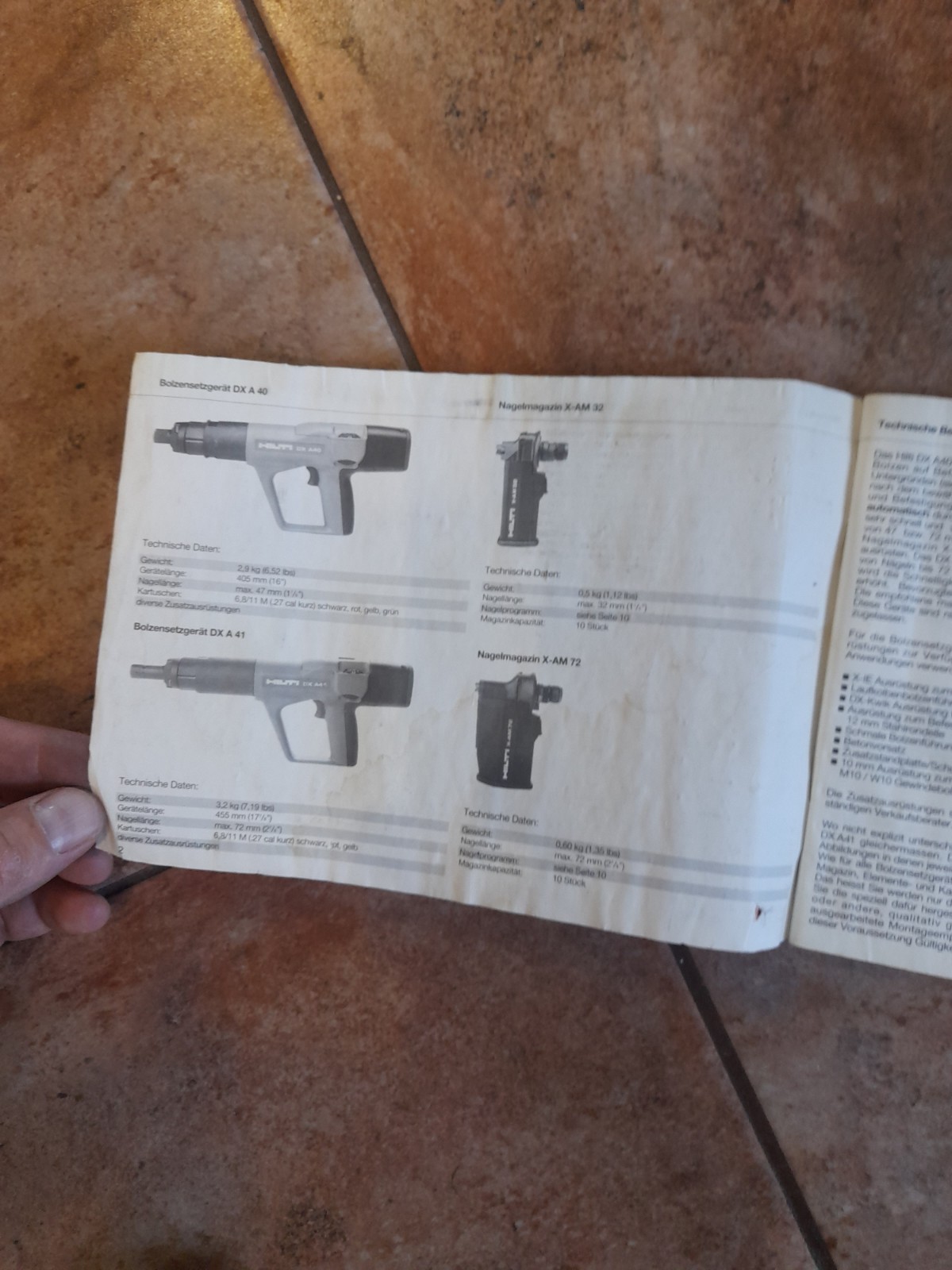 HILTI catalog DX A40/A41
