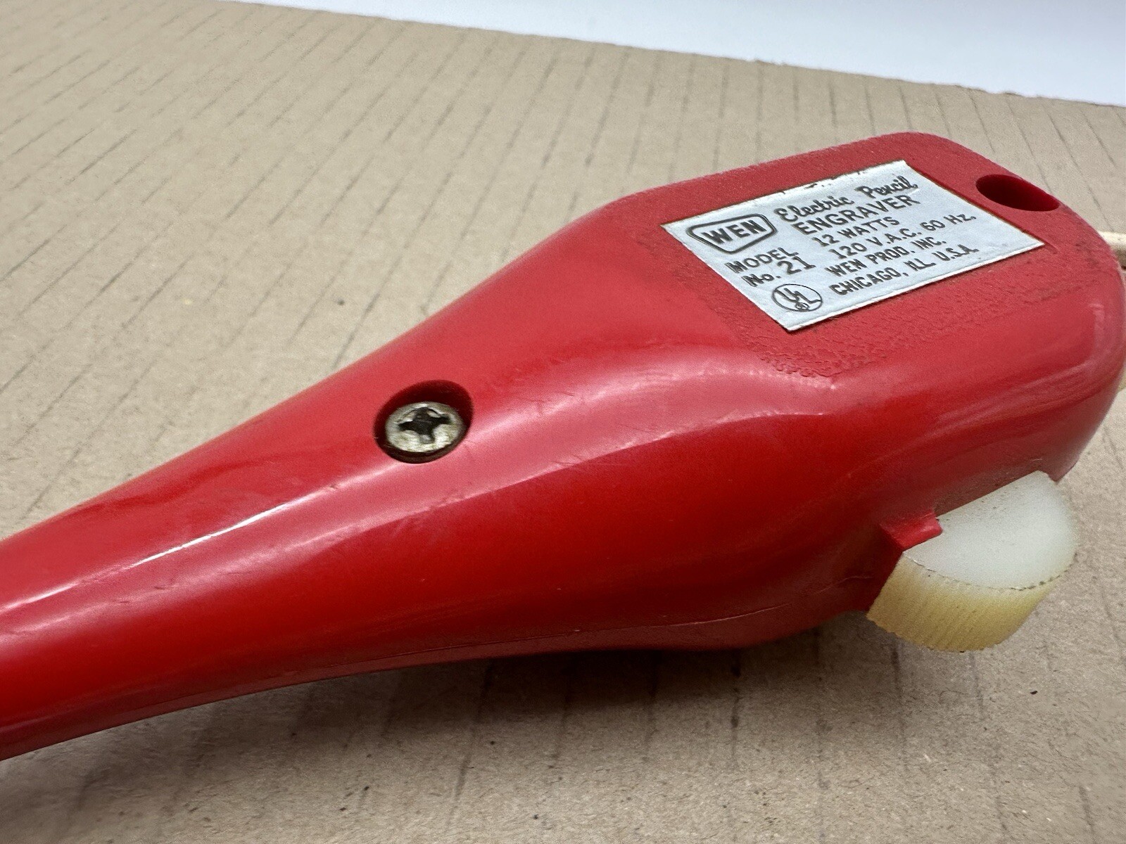Vintage Wen Model 21 Electric Pencil Engraver Tool, Tested Working Made In USA