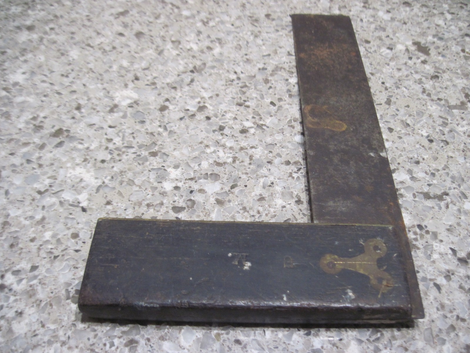 Vintage Carpenters Rosewood Try Square x2 with Brass Hardware 4-1/2″ & 7-1/2″