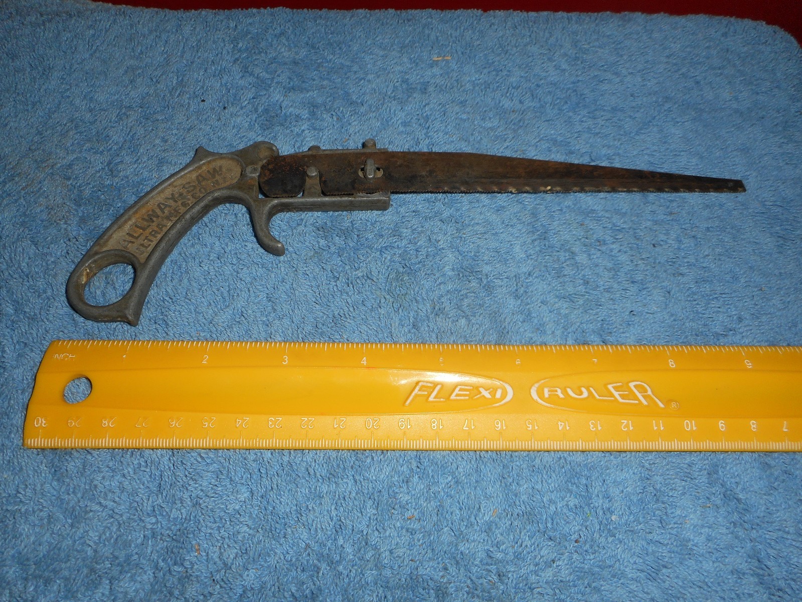 ALLWAY Pistol Grip Hand Saw ULTRA MFG Co. NY Pat. No. 2017895