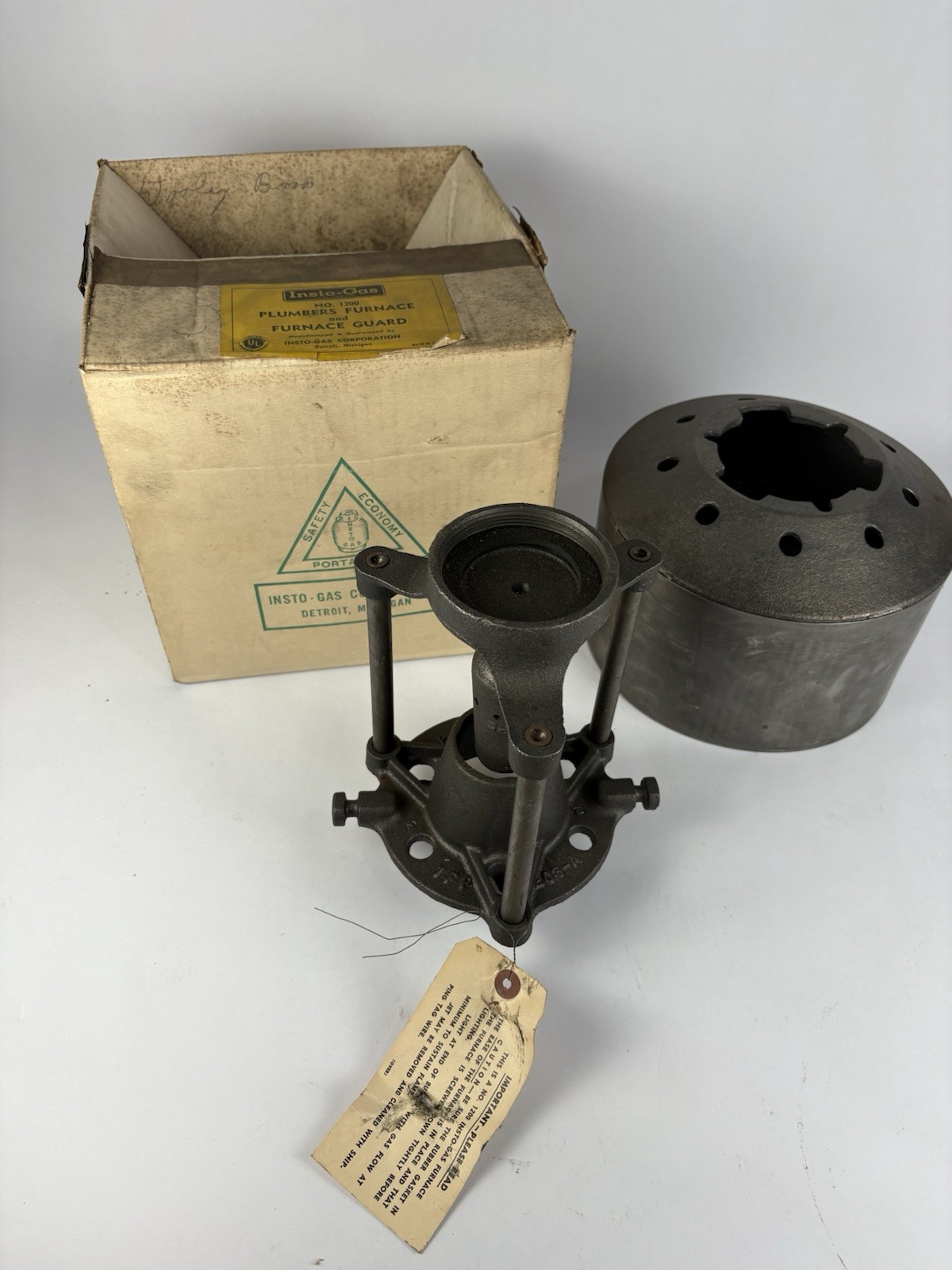 Insto-Gas No. 1200 Plumbers Furnace & Guard Made In USA