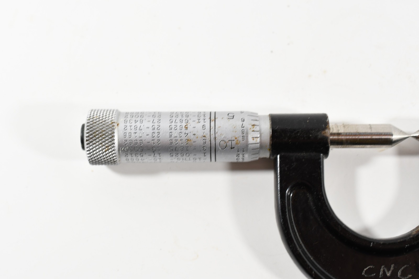 Vintage L, S, Starrett No. 210 Screw Thread Compactor Micrometer 0″ – 7/8″ N1100