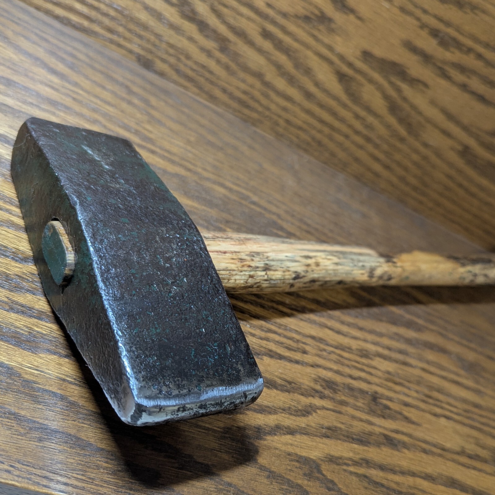 Vtg Straight Peen Mason Hammer / Sledge Wedge Logger Axe Cast Steel 19” / 5.4lbs