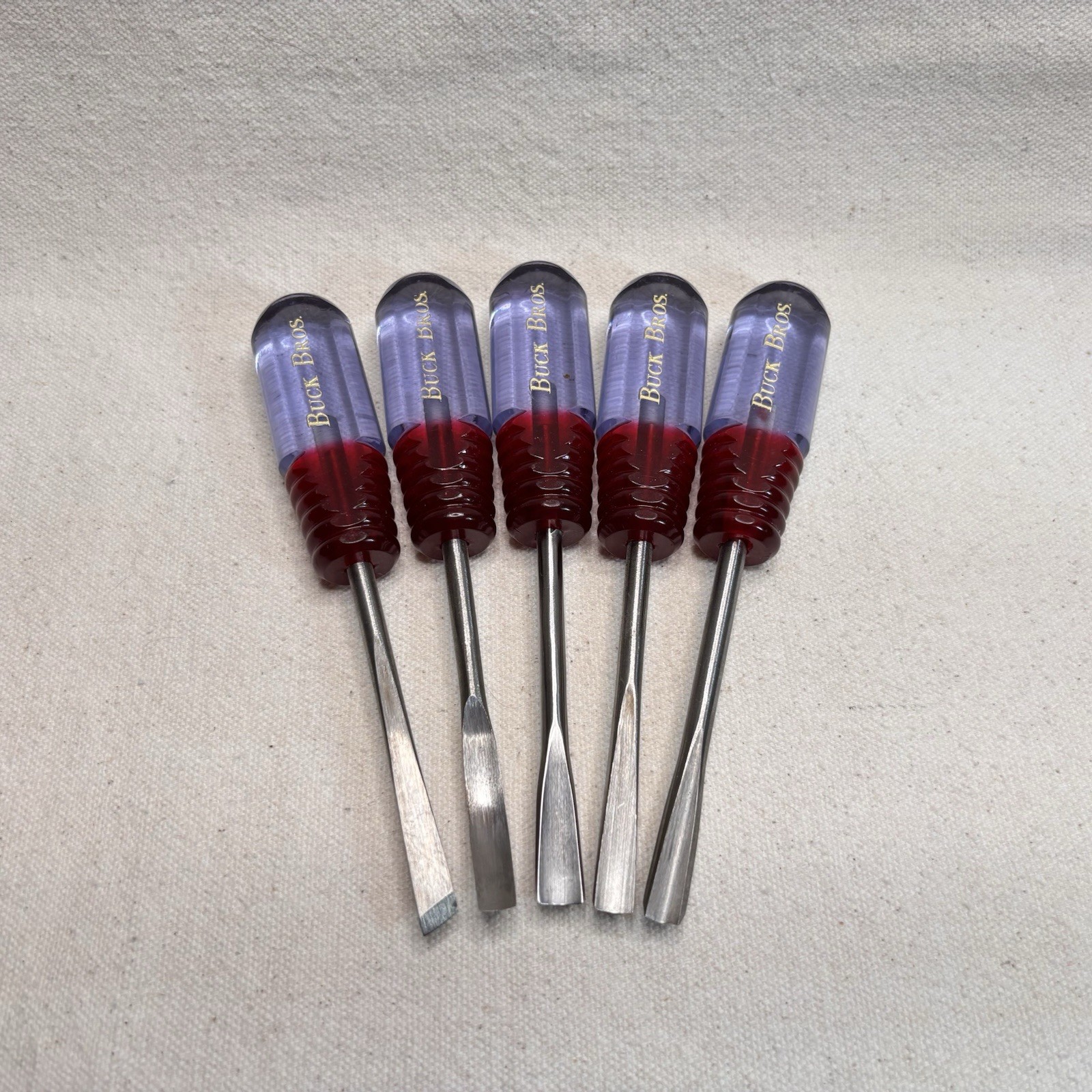 BUCK BROS BROTHERS 5 PIECE WOOD CARVING CHISEL GOUGE WOODWORKING SET